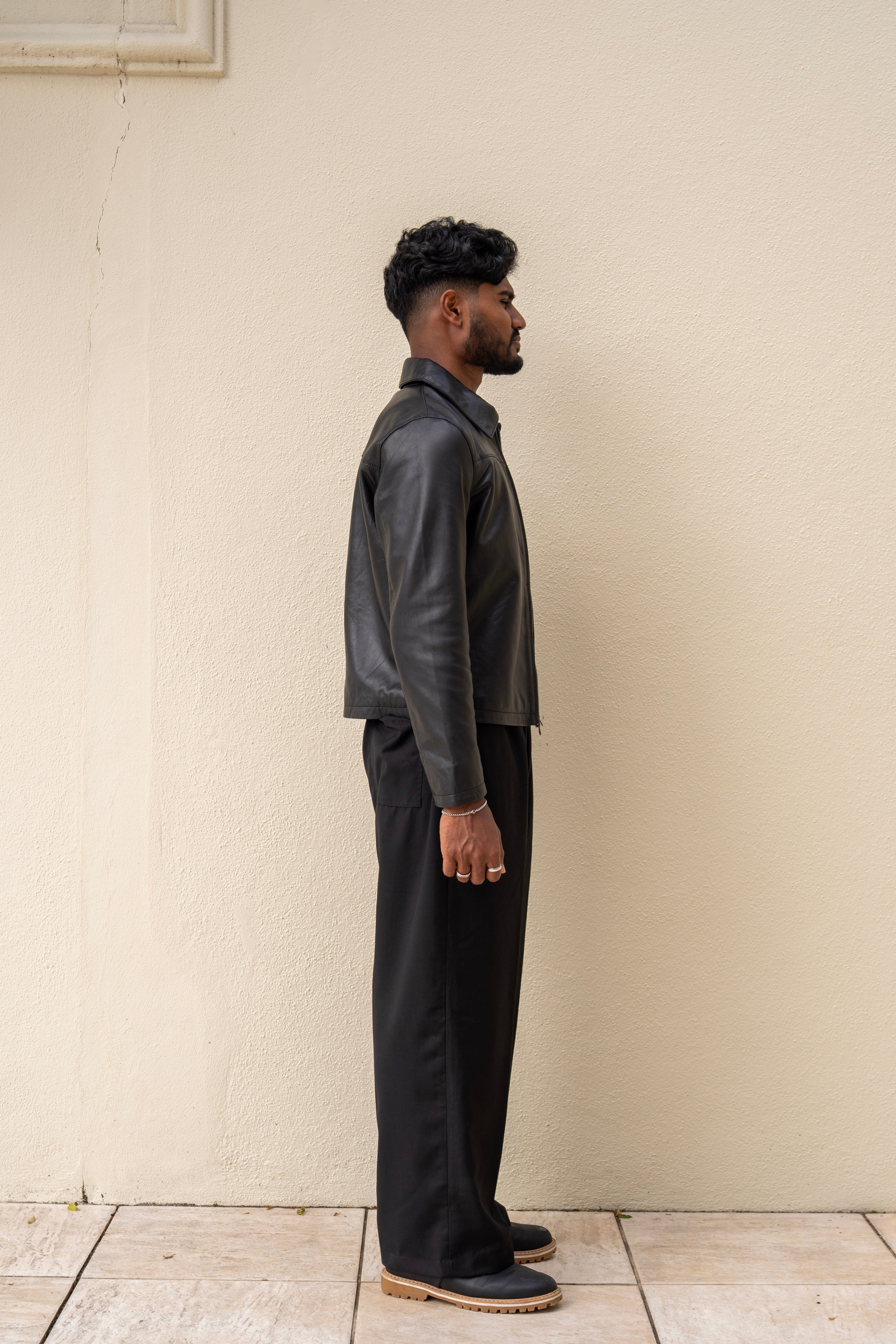 Cropped Leather Jacket