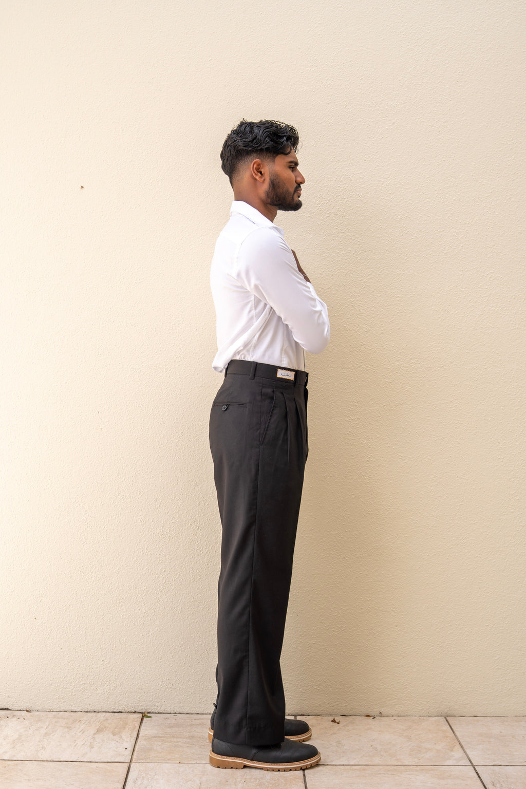 Wide Leg Pleated Trousers