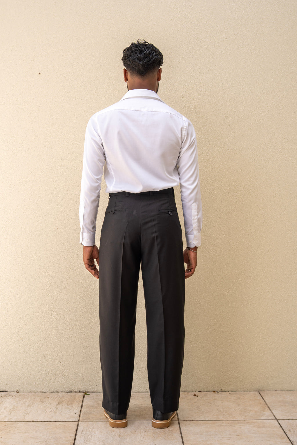 Wide Leg Pleated Trousers